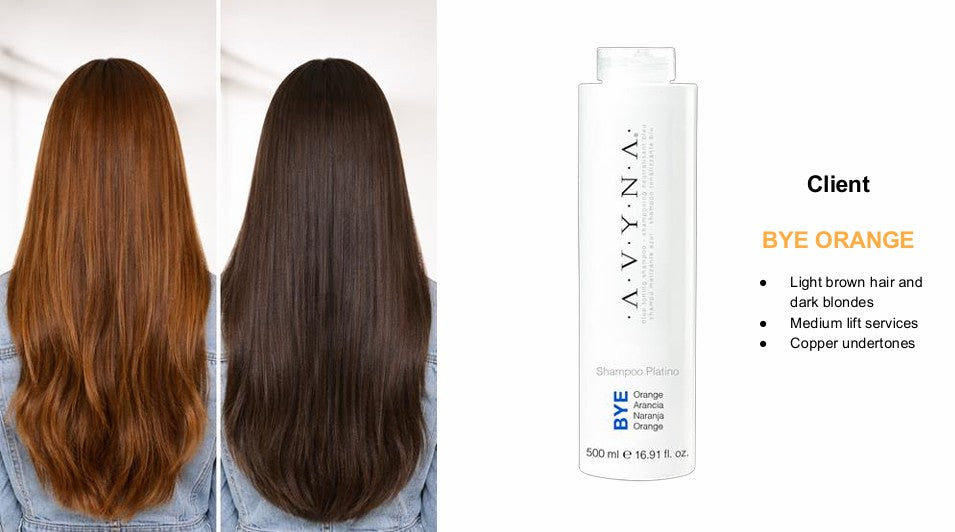 BYE ORANGE – Blue Toning Shampoo 500 ml.